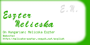 eszter melicska business card